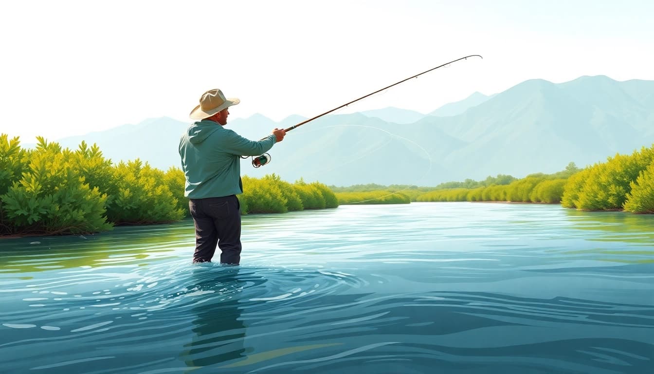 Catch more fish with the best fly fishing rods showcased in a serene outdoor river setting.