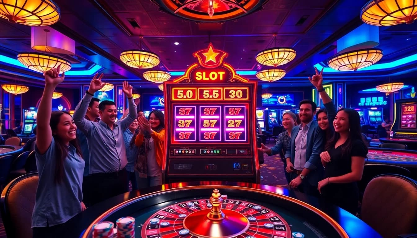 Rayakan kemenangan besar di slot depo pulsa dengan energi kasino yang hidup dan permainan yang seru.
