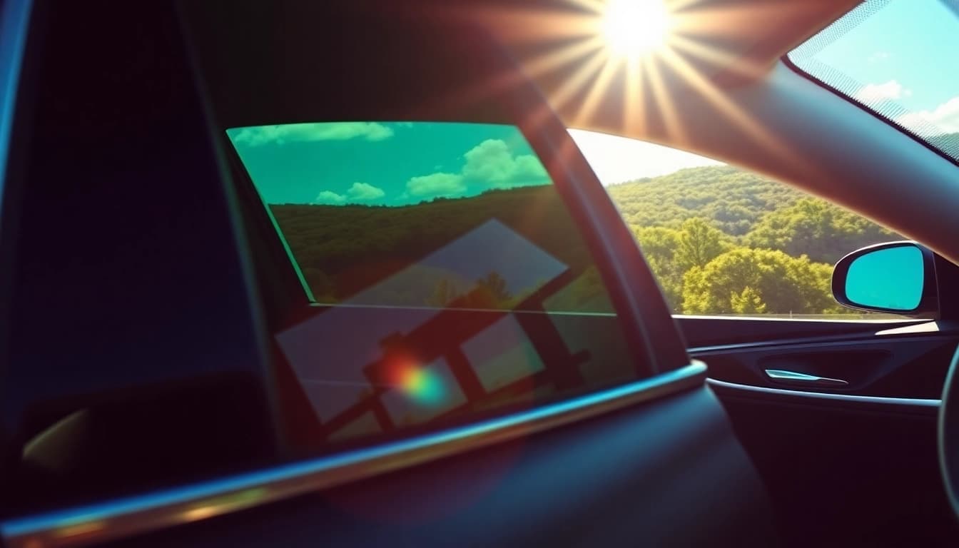 Applying the best window tint Chattanooga TN to a car in a sunny setting highlighting its benefits.