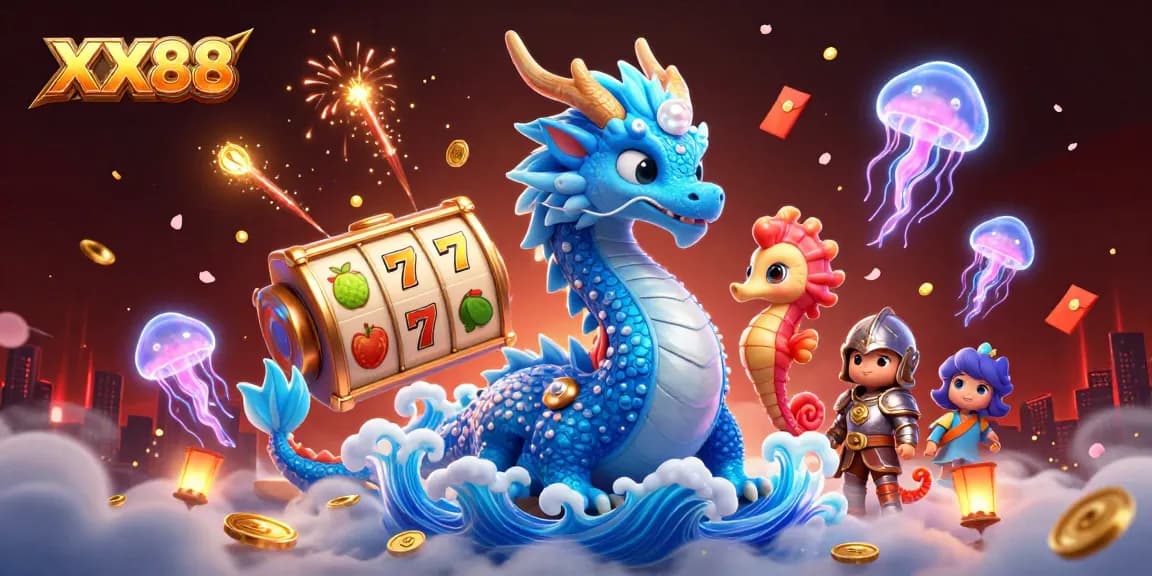 Experience the thrill of XX88 with a vibrant, magical casino adventure illustration.
