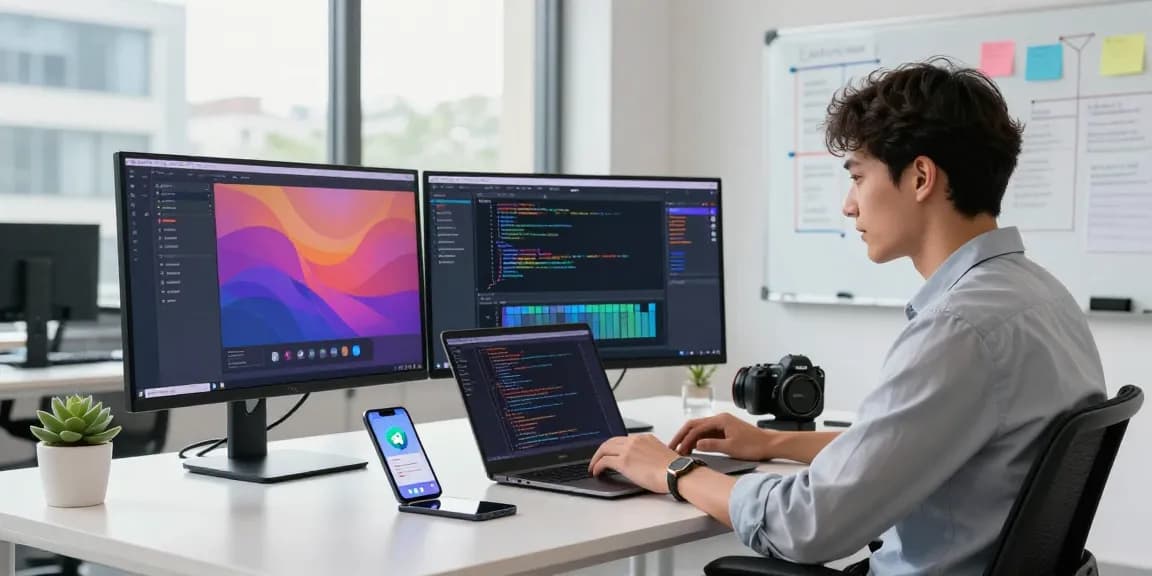 Dynamic software workspace showcasing 纸飞机中文版 instant messaging features in a modern tech environment.