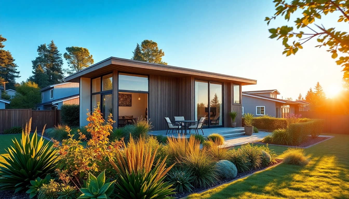 Canton Attached ADU showcasing modern architecture and landscaped surroundings.