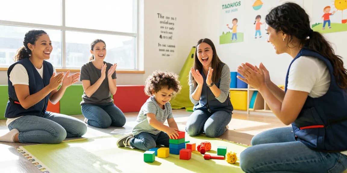 Occupational therapy session for kids focusing on motor skills development and sensory integration.