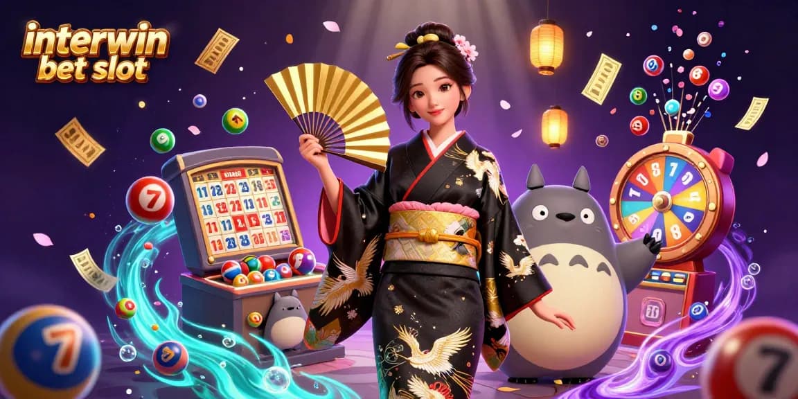 Experience thrilling wins with interwin bet slot in an exciting 3D casino illustration.