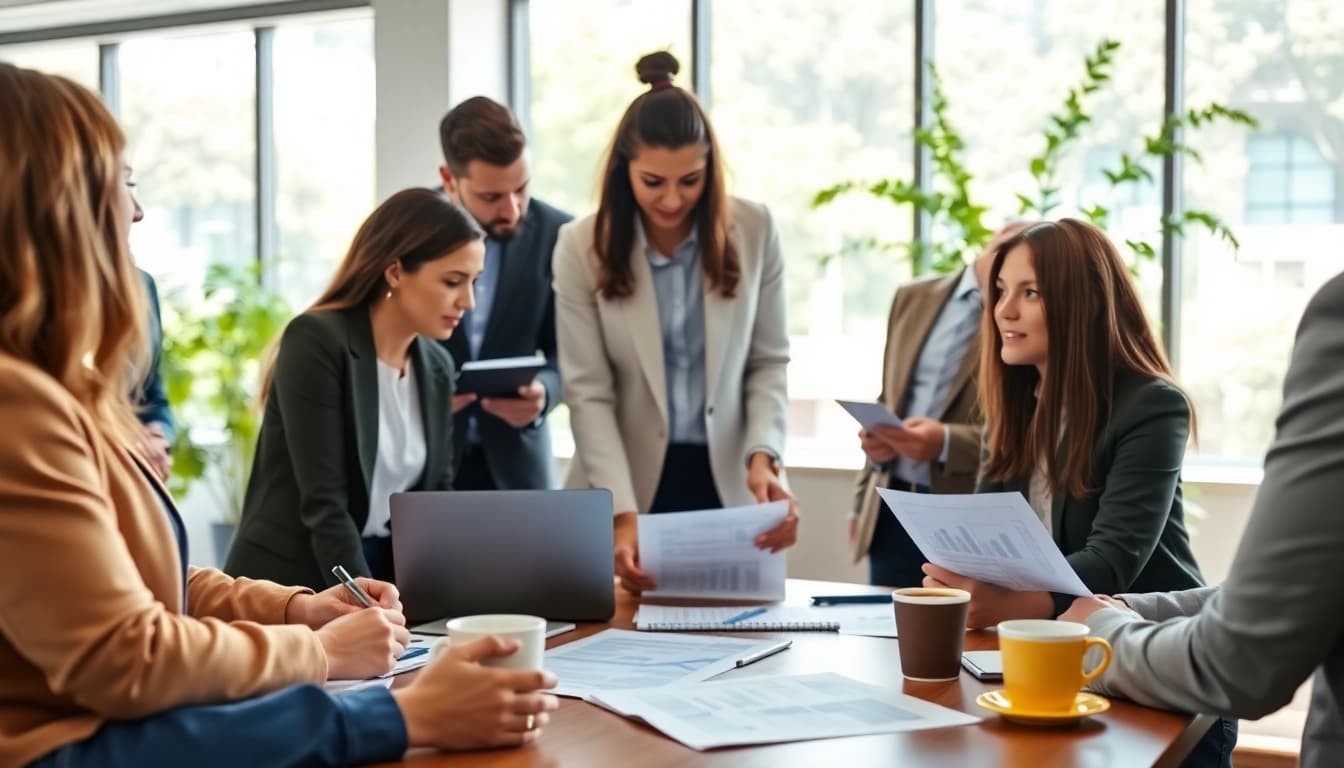 Engaging discussion on forming an LLC in a professional office environment.