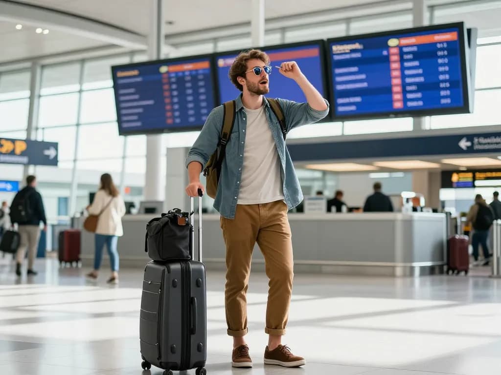 Heathrow Airport from Halifax traveler ready for adventure at the airport