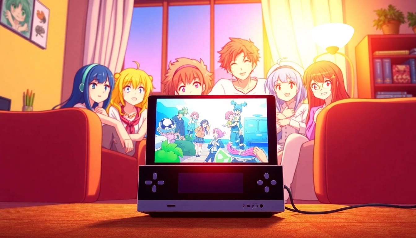 Watch anime series online with engaging characters and a cozy streaming setup.