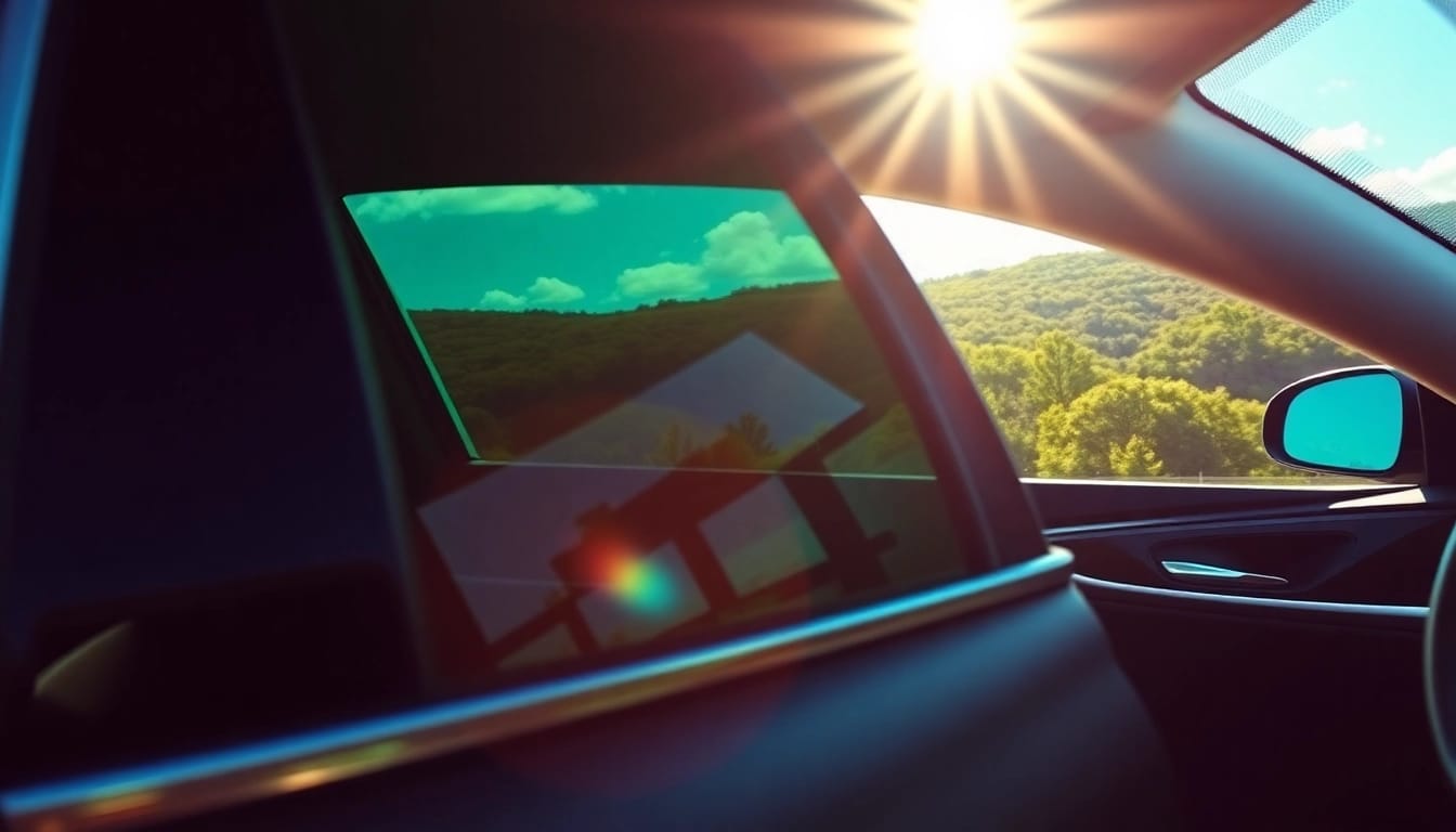 Applying the best window tint Chattanooga TN to a car in a sunny setting highlighting its benefits.