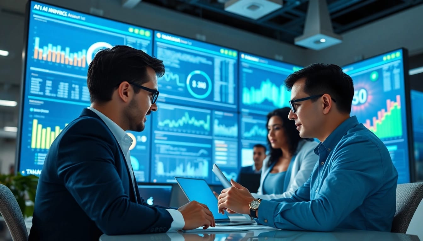 Enhance your understanding of AI for competitive intelligence with collaborative business analysis visual.