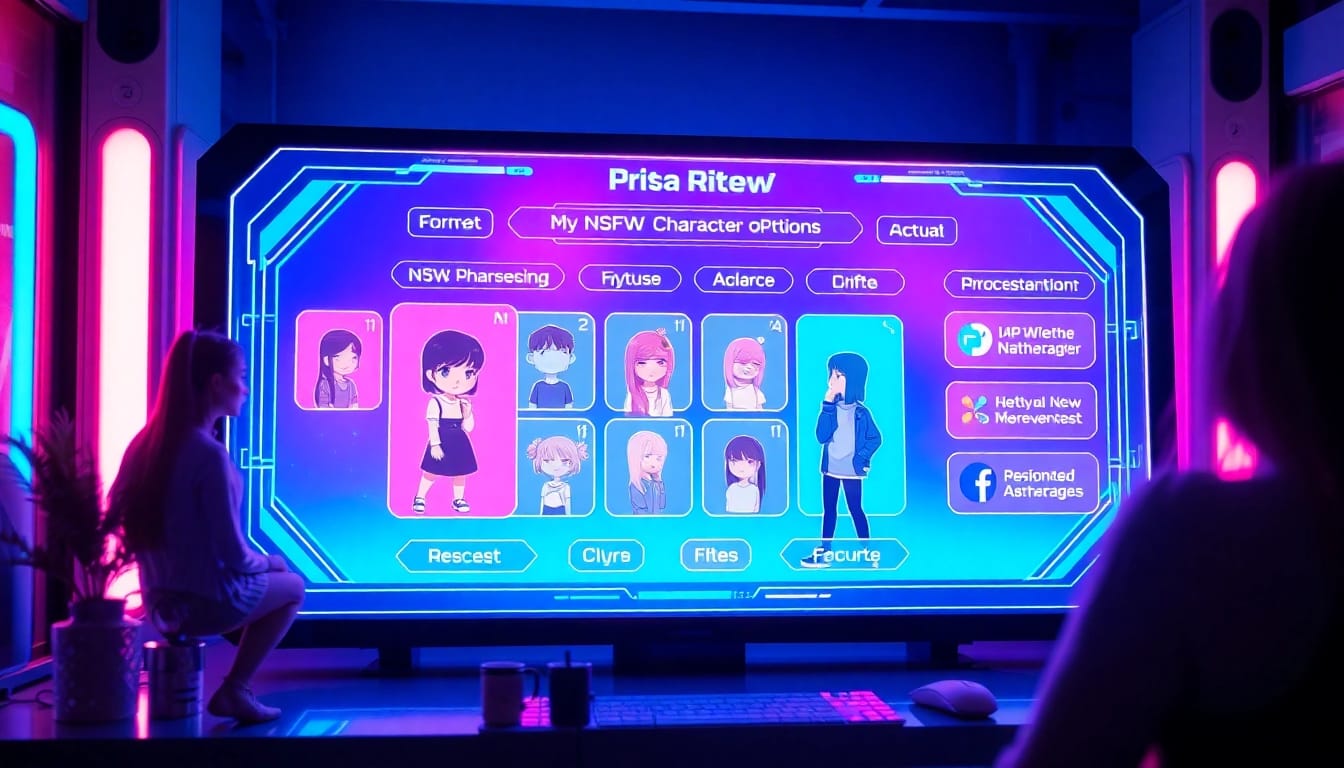 Engaging NSFW character AI interface showcasing customizable digital conversations.