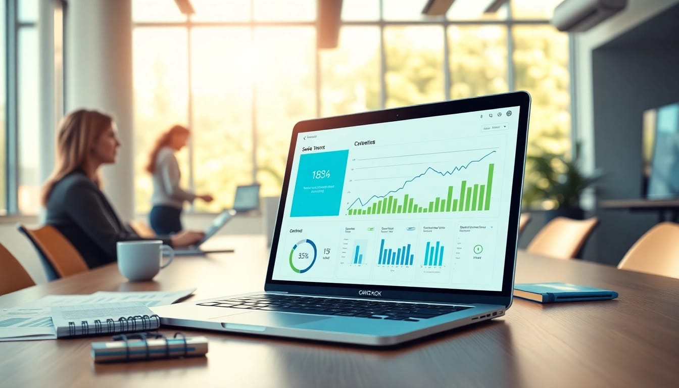Dynamic dashboard of a content analytics tool for sales teams showcasing real-time data insights and collaboration.