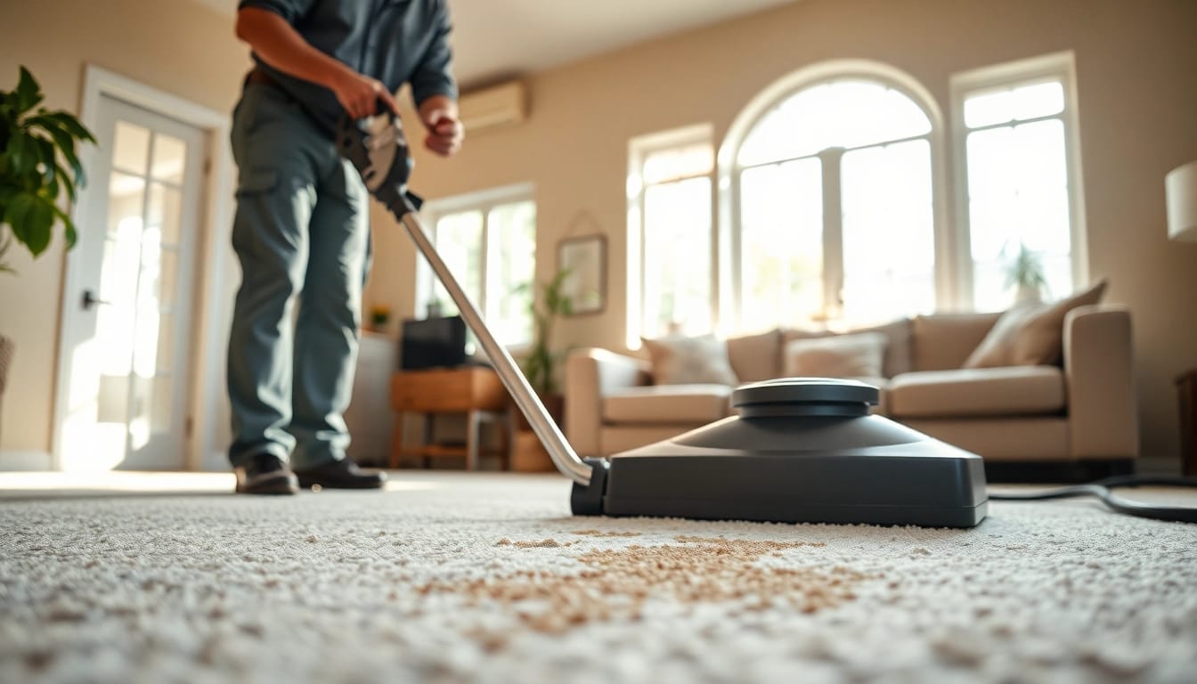 Experience effective pet odor carpet cleaning with a trained expert in a cozy home setting.