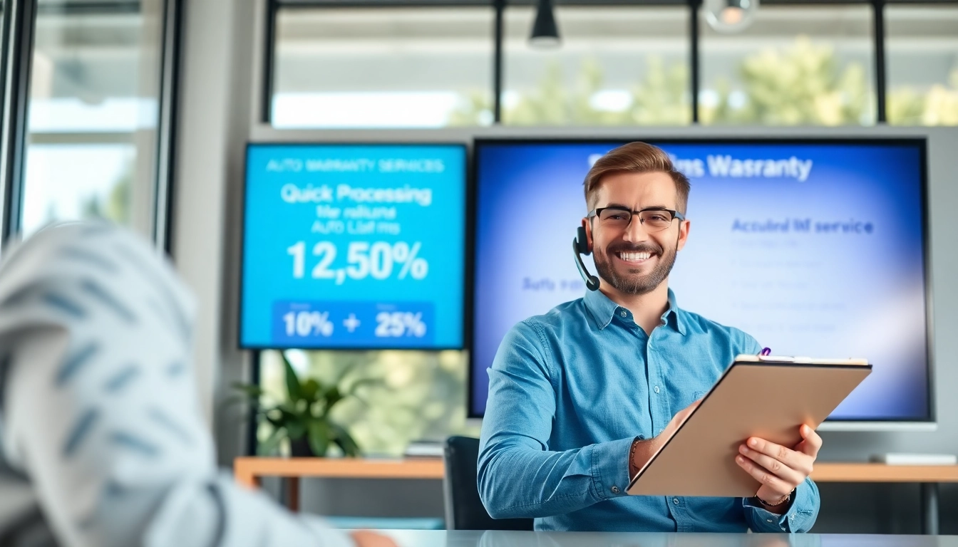 Enhance your knowledge on car warranty with fast claims while engaging with experts in a modern office.