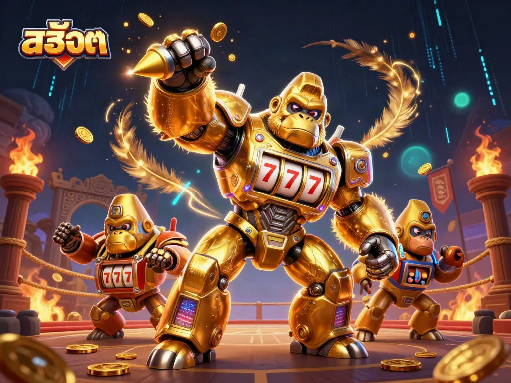 เล่นเกมสล็อต สล็อต ด้วยสัญลักษณ์โชคดีในบรรยากาศคาสิโนที่มีสีสันและความตื่นเต้น