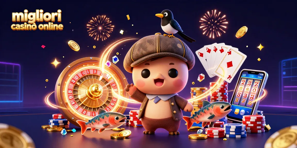 Vivi l'emozione dei migliori casinò online con un'affascinante illustrazione 3D che presenta Nessie e i suoi amici.