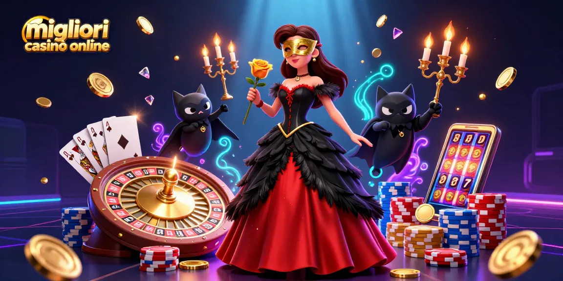 Scopri l'emozione dei migliori casinò online con personaggi dinamici, monete d'oro ed elementi di gioco vibranti.