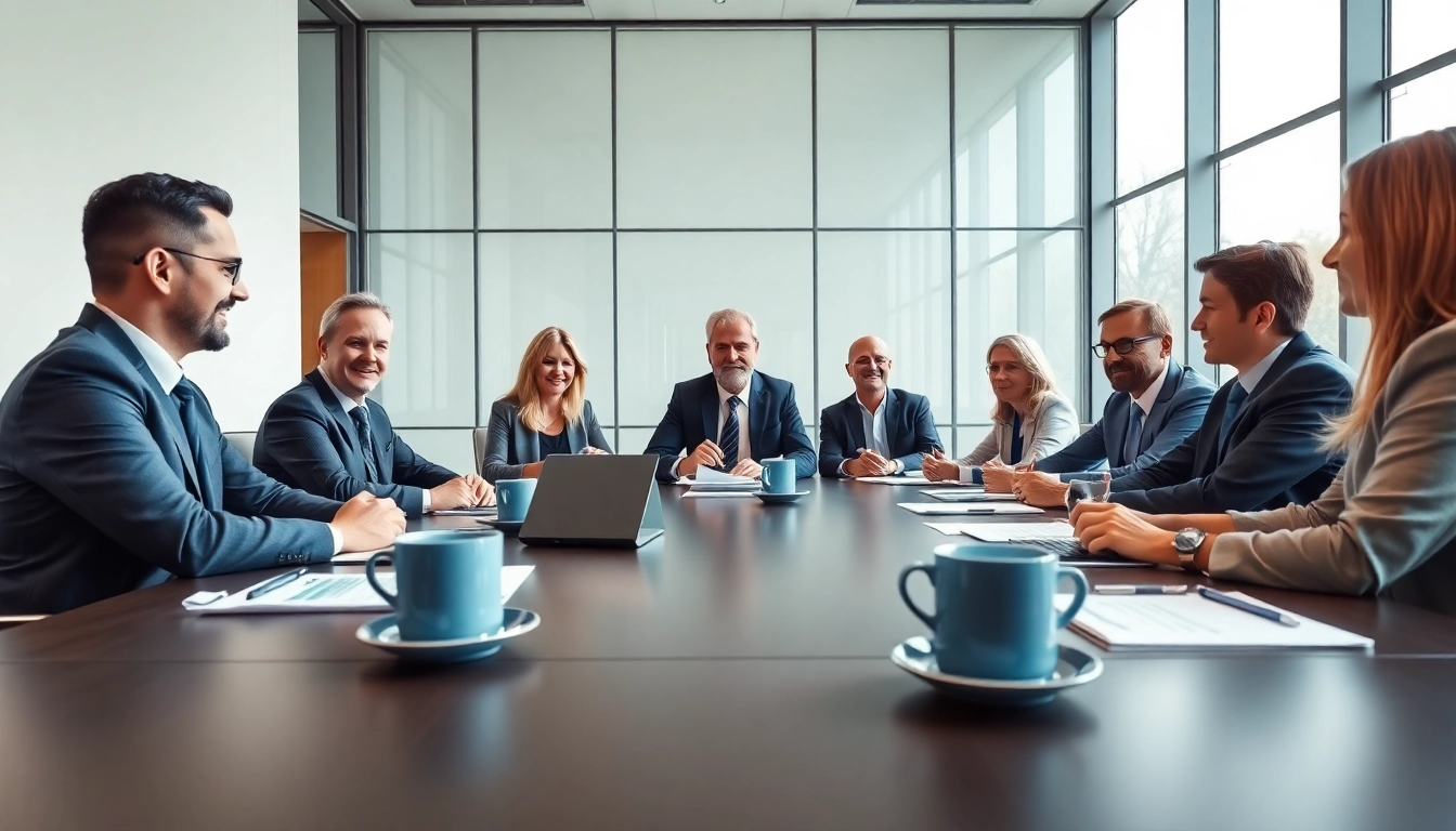 Collaboration among investors focused on luxembourg family holding in a professional meeting.