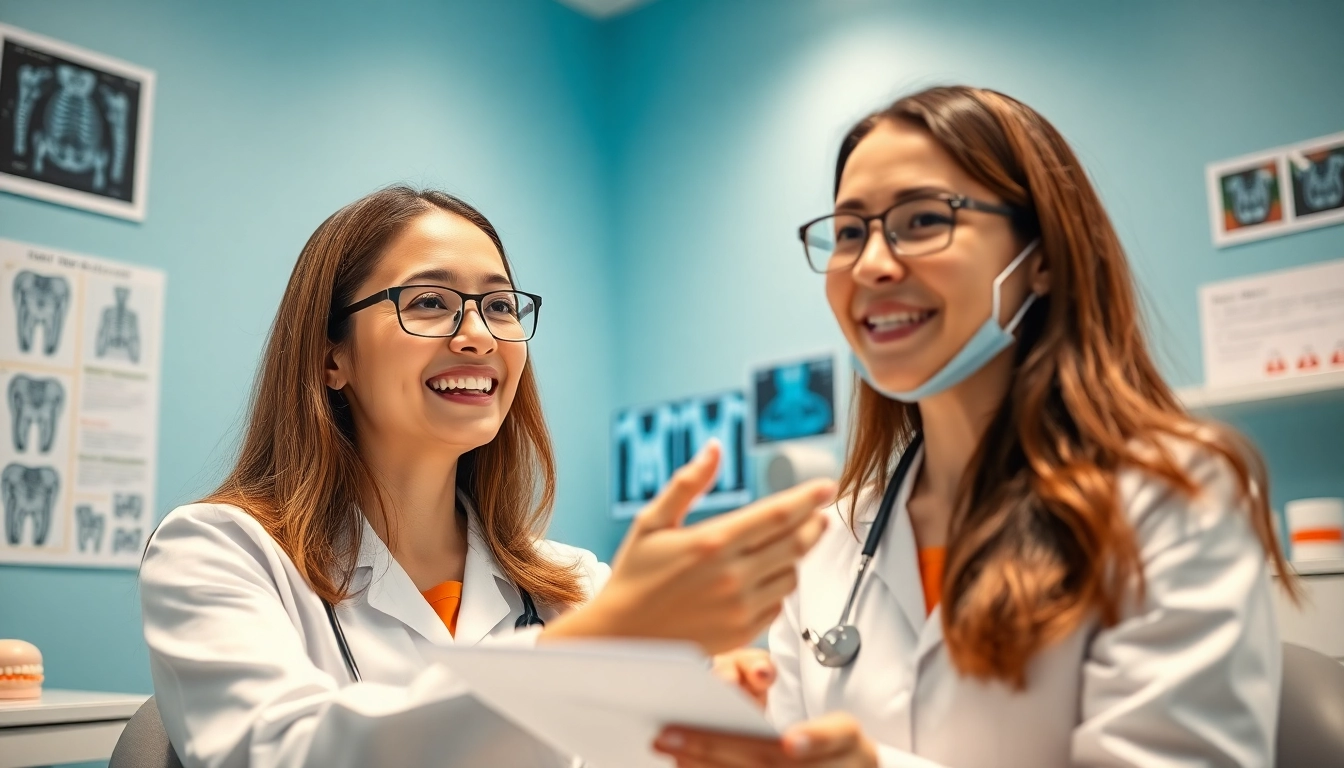 Engaging consultation on 歯並び 悪い with an orthodontist in a modern clinic.