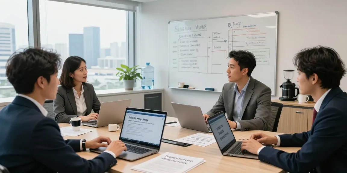 Sifu24 Hong Kong professionals collaborating in a modern office, discussing service provider quotes.
