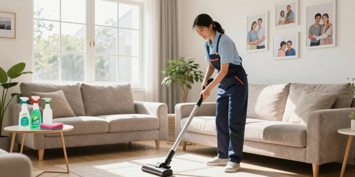 More from our blog about effective home cleaning services showcasing a professional cleaner in action.