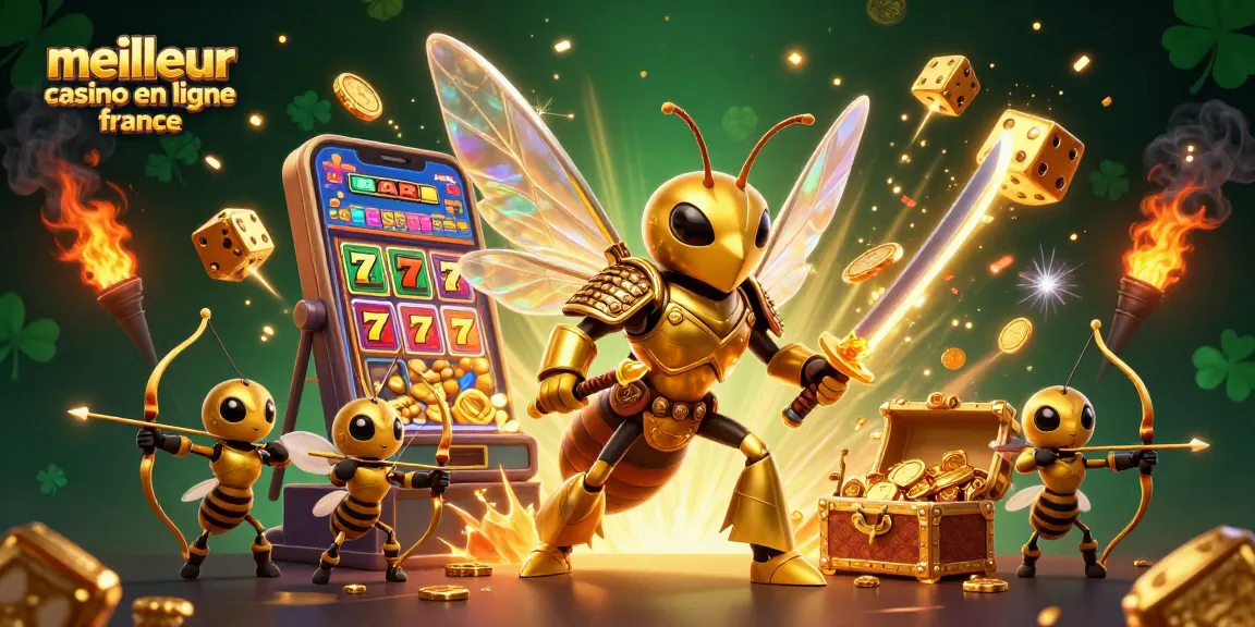 Visualisez le meilleur casino en ligne France avec une illustration dynamique représentant des personnages de jeu.