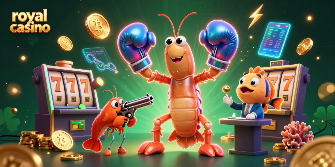 Experience the dynamic action of royal casino games with a vibrant, engaging illustration featuring an intense reel of slot machines.