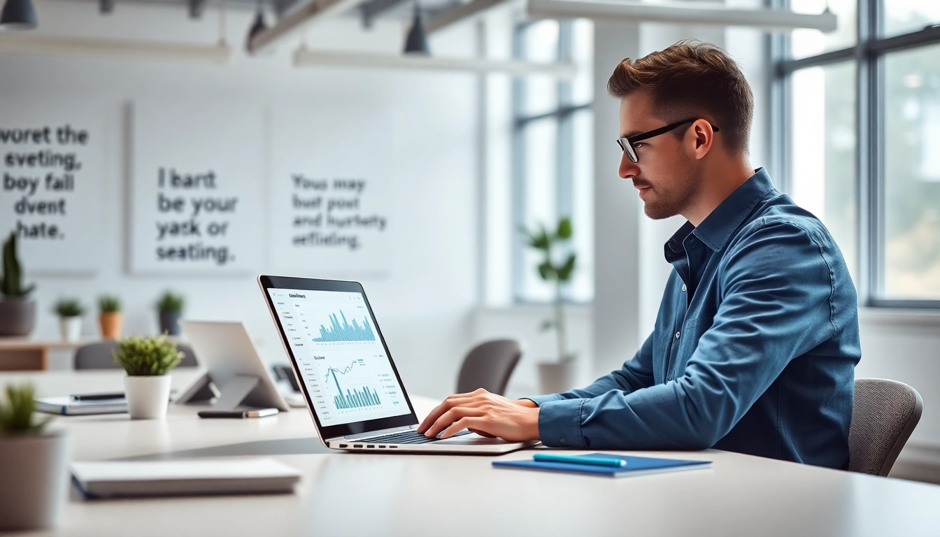 Engage in Content Gap Analysis with a digital marketing analyst in a lively office environment.