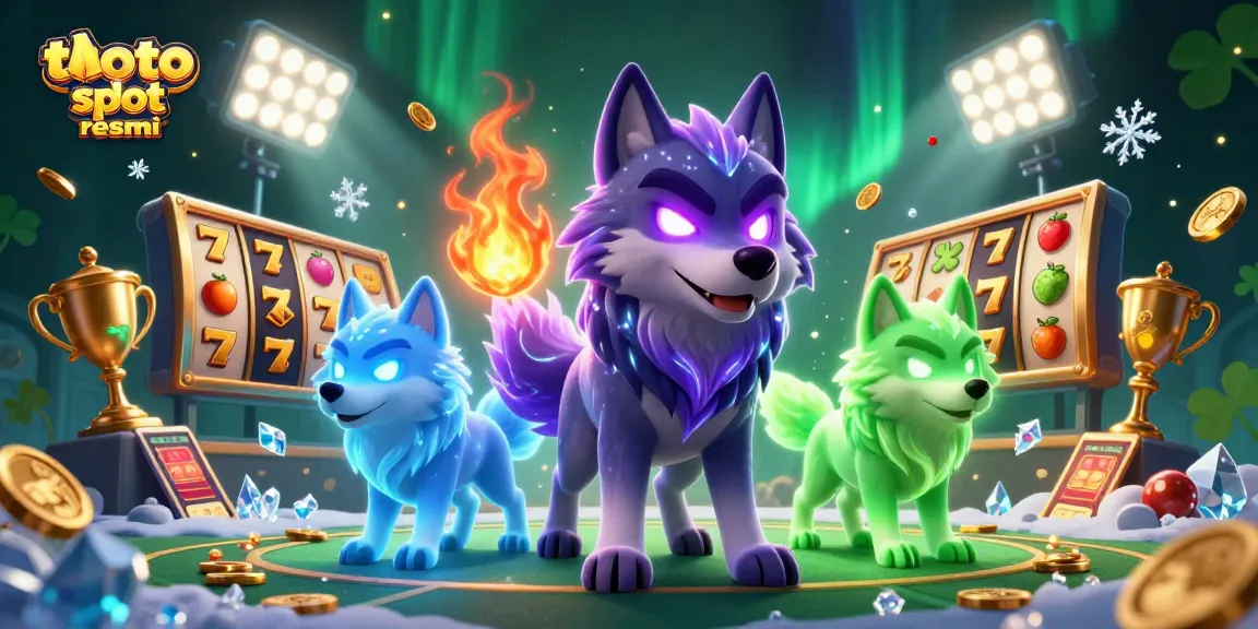 Engage with exciting gameplay on toto slot resmi featuring dynamic slot reels and 3D animated wolf characters.