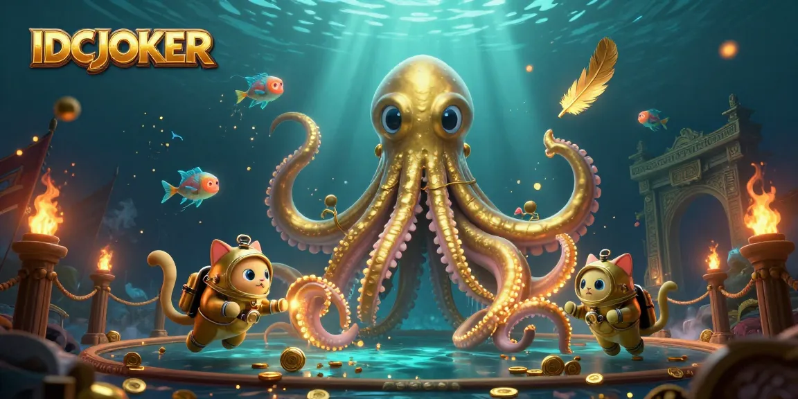 Join the adventure with IDCJOKER's colossal kraken, diving cat, and glowing deep-sea fish!