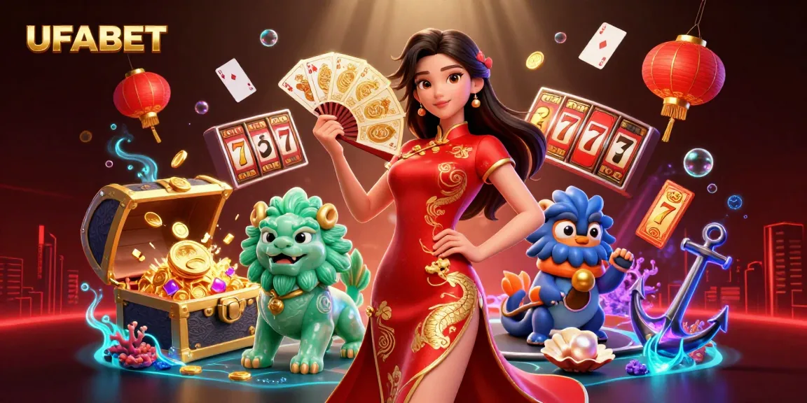 Spin to win at UFABET with stunning slots showcased alongside vibrant casino elements!