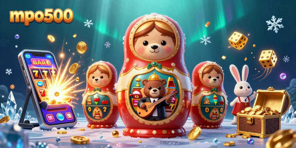 Spin to win exciting prizes on mpo500 with this vibrant casino-themed digital illustration.