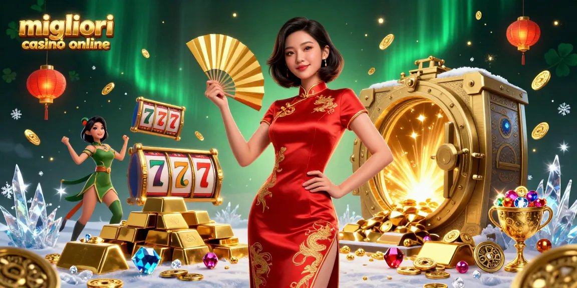 Partecipa a giochi emozionanti con i migliori casinò online che presentano arte di carattere asiatico lussuosa.