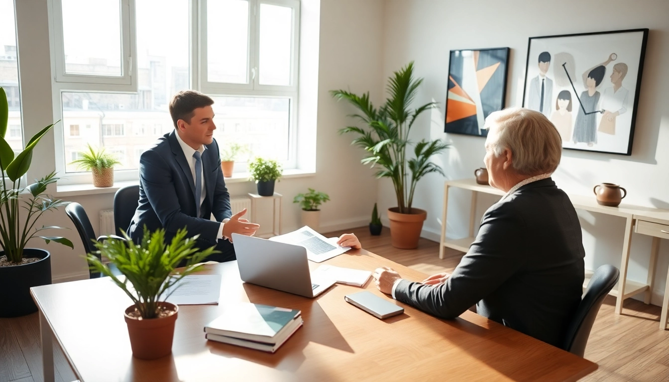 Mediation session highlighting a professional mediator facilitating discussions effectively.