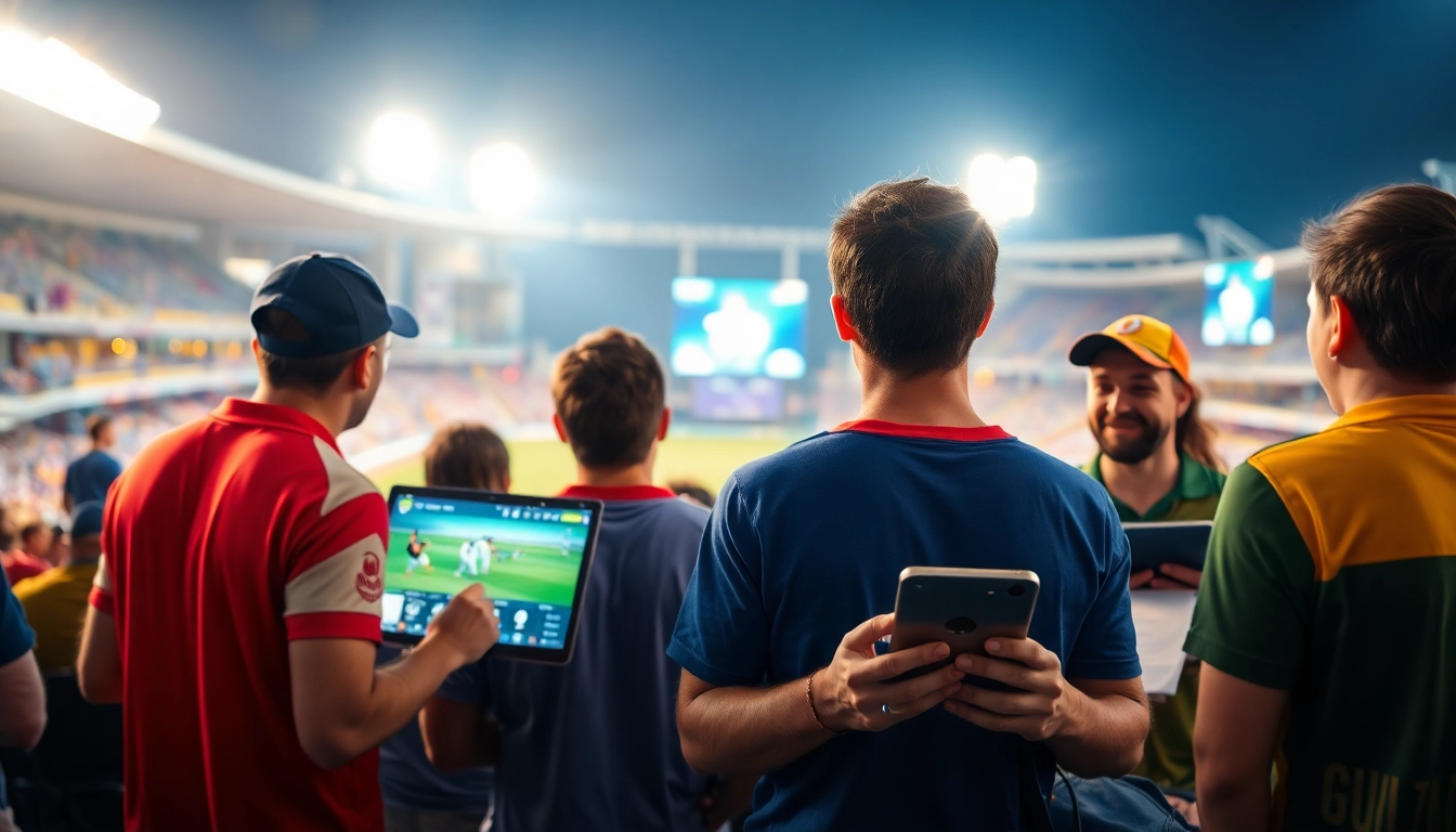 Engage in ipl cricket betting online surrounded by enthusiastic fans and vibrant stadium lights.