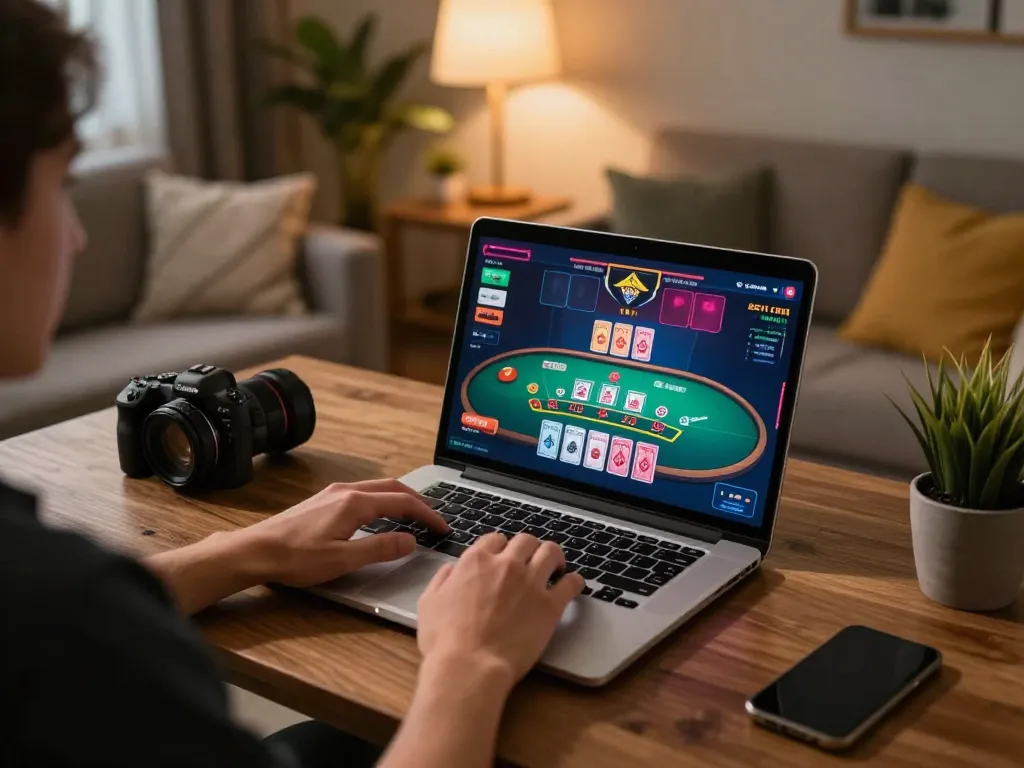 Migliori casino online esteri played in a cozy home setup featuring blackjack on a laptop