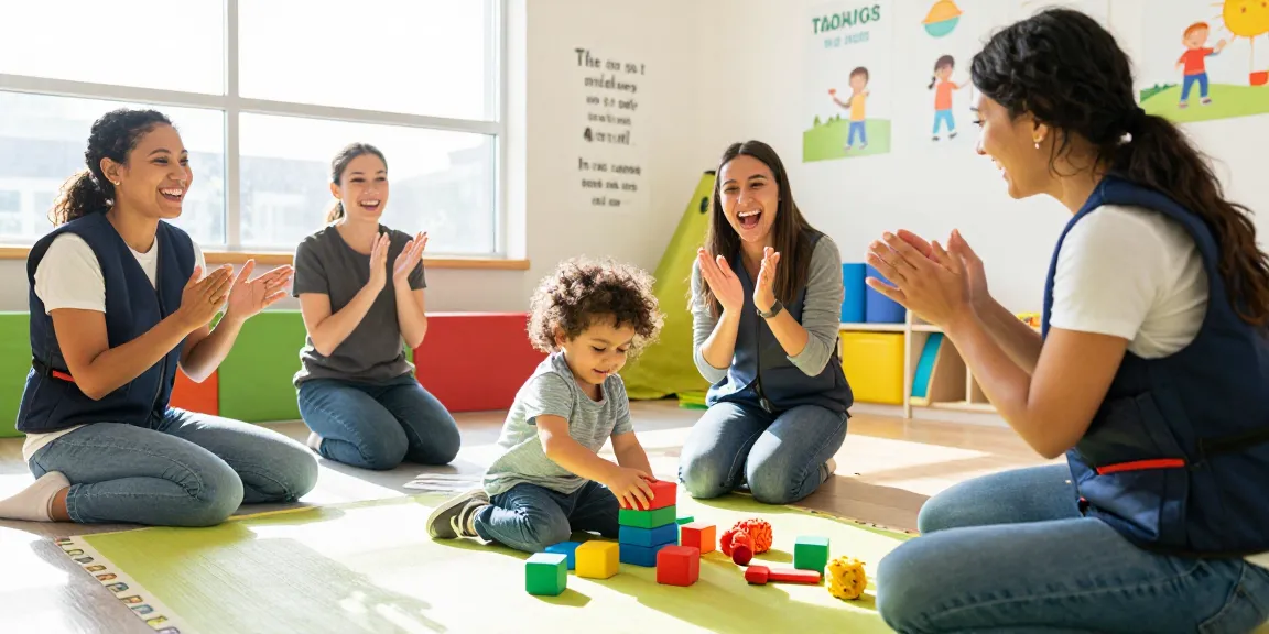 Occupational therapy session for kids focusing on motor skills development and sensory integration.