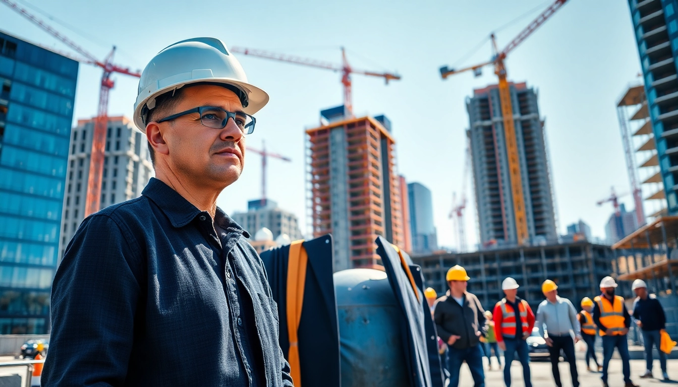 Manhattan Construction Manager leading a diverse team at a vibrant construction site.