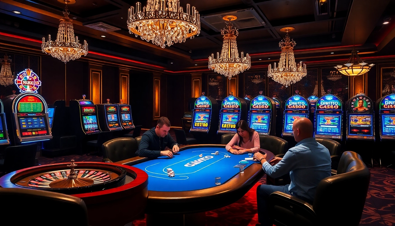 Experience the thrill of birutoto gaming at a luxurious poker table in a casino.