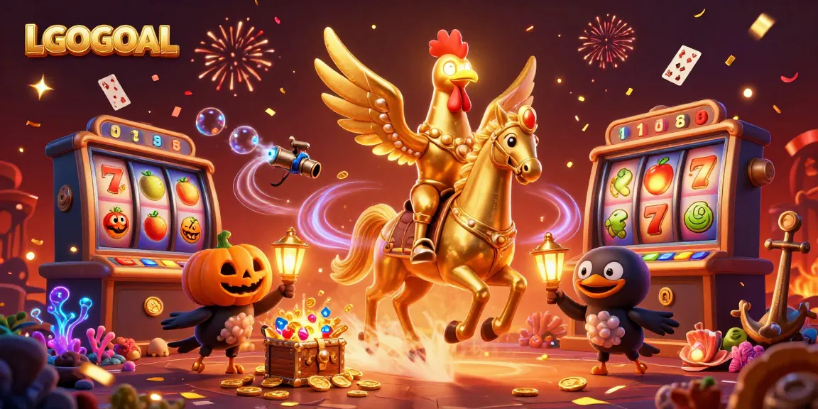 Spin the reels at LGOGOAL for a chance at the jackpot with vibrant casino illustrations.