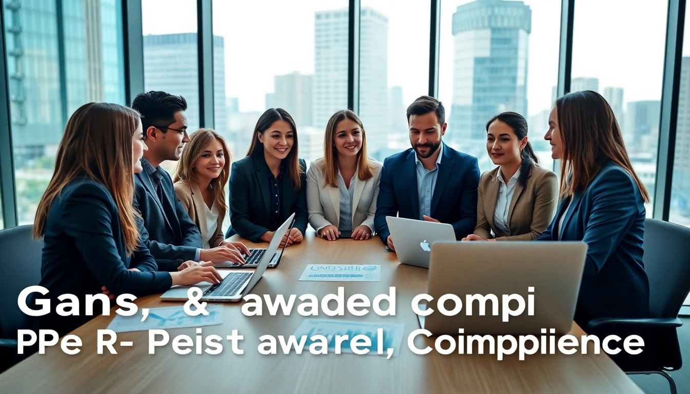 Engaged team discussing grants and pre-post award compliance in a modern office setting.