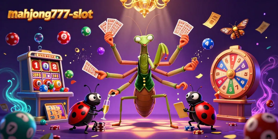 Experience excitement at mahjong777-slot with this vibrant casino illustration featuring dynamic game elements.