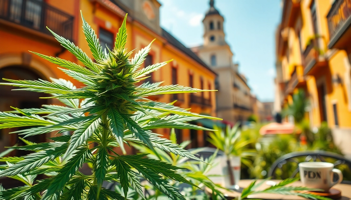 Illustration of canabis legal en espagne in a private setting with vibrant cannabis plants.