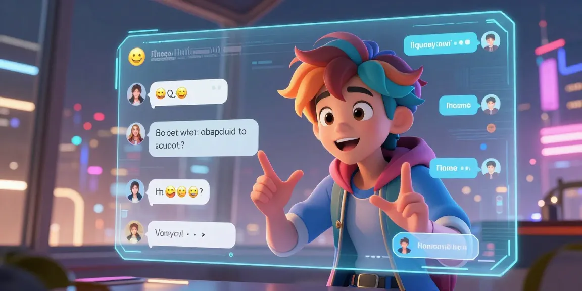 Explore the vibrant world of hentai ai chat with a character interacting with futuristic AI chat interfaces in a neon-lit cityscape.