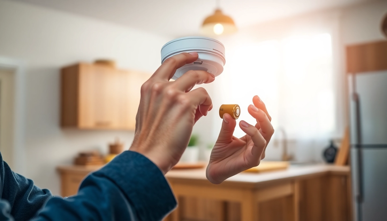 Replace smoke detector battery during home safety check for better protection.