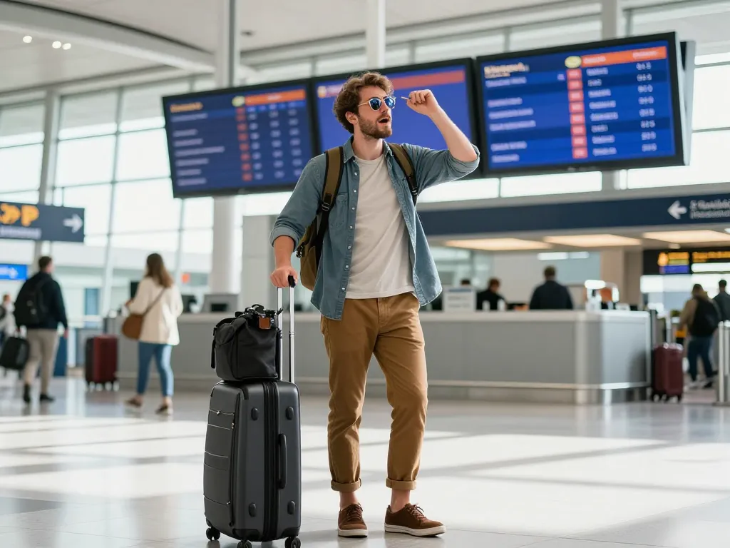 Heathrow Airport from Halifax traveler ready for adventure at the airport