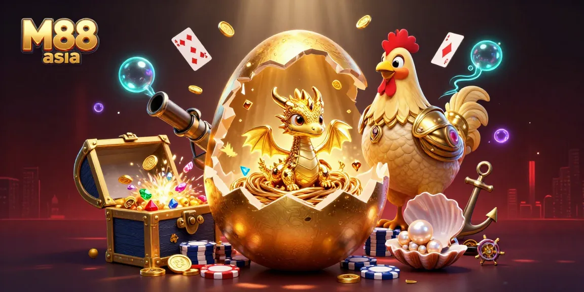 Experience gaming excitement with M88 asia, featuring dynamic casino visuals and vibrant character elements.