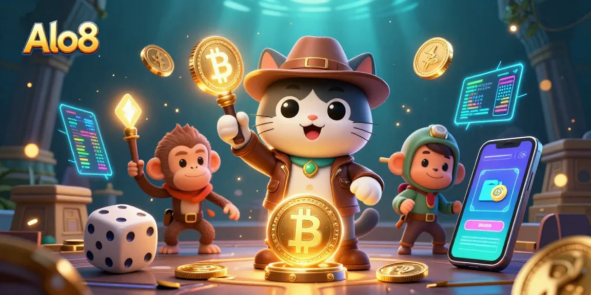 Alo8 showcases exhilarating 3D cat archaeologist unveiling treasures in vibrant casino scene