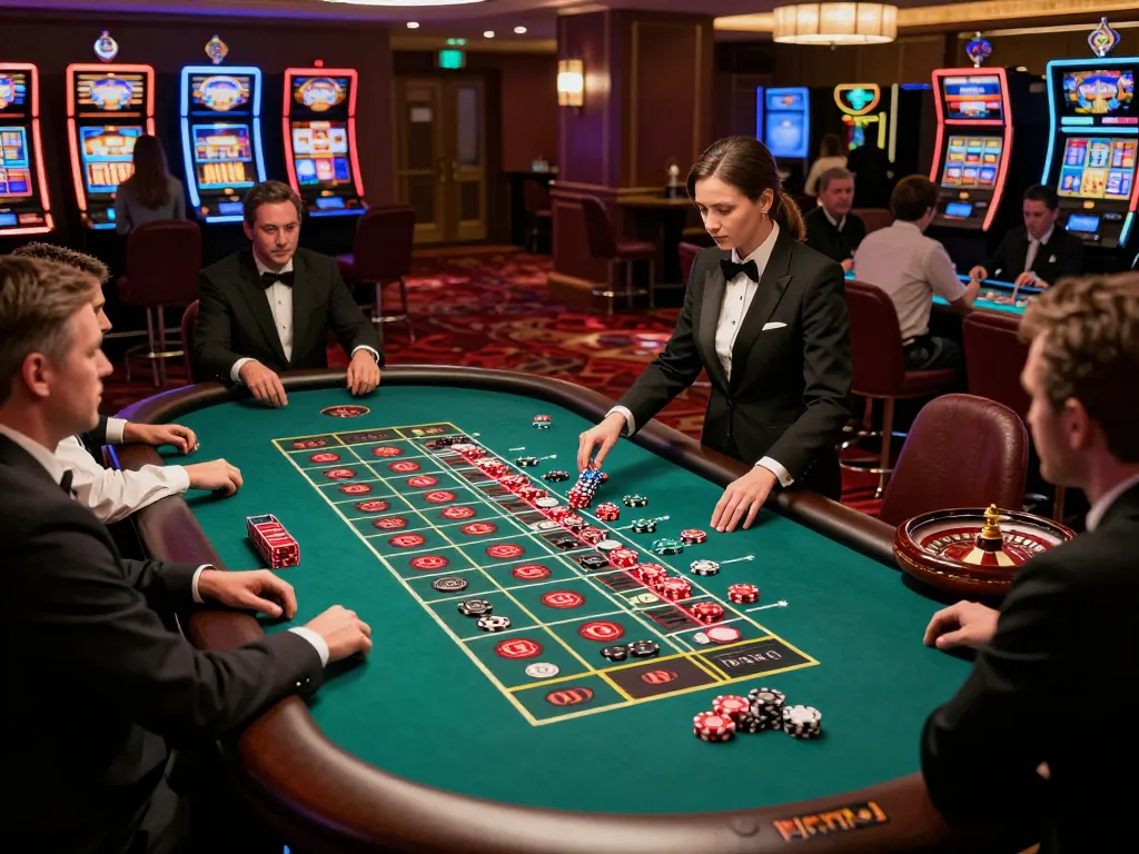Watch players place bets on a roulette table while enjoying 營養奶 rich energy drinks in an upscale casino