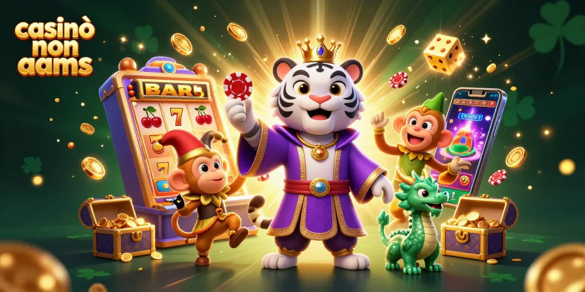 Scopri i casinò non aams con l'elegante tigre bianca e simboli di vincita alla grande tra luce e divertimento.