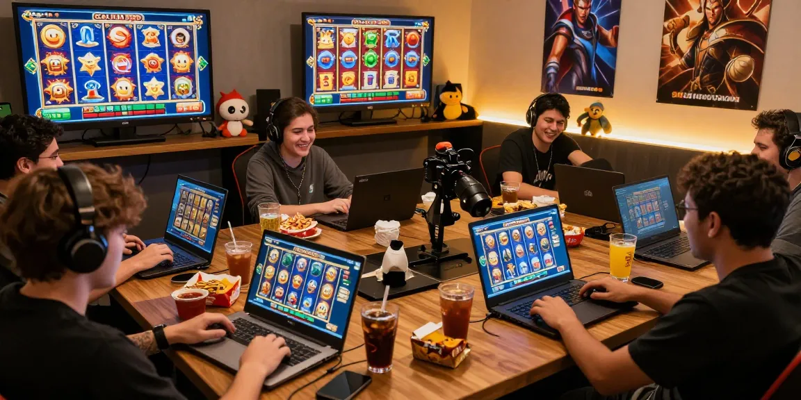 Players enjoying games on Garuda303 platform in a lively gaming lounge atmosphere.
